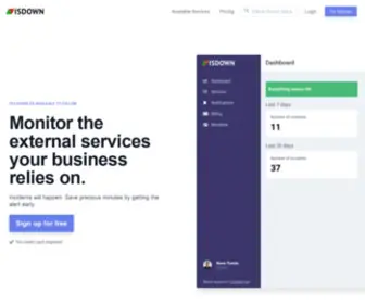 Isdown.app(Real-time notifications when services are having problems) Screenshot