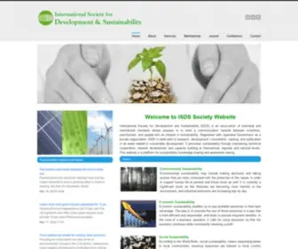 Isdsnet.com(International Society for Development and Sustainability) Screenshot