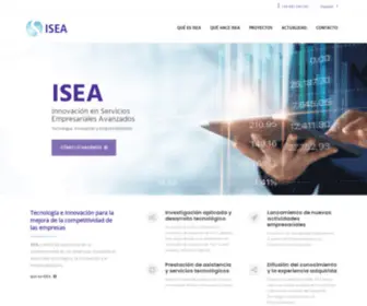 Iseamcc.net(ISEA, Centre of Excellence in the competitiveness of the Services Sector by means of the technological development and the innovation) Screenshot