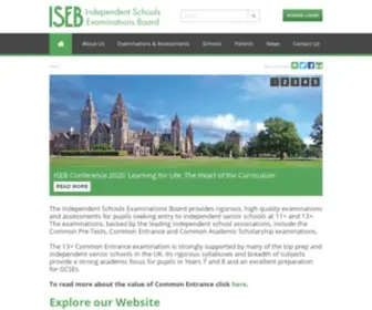 Iseb.co.uk(The independent schools examinations board (iseb)) Screenshot