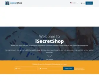 Isecretshop.com(ISecretShop Mystery Shopping) Screenshot
