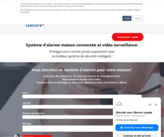 Isecurecanada.com(Système d'alarme) Screenshot