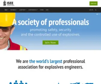 Isee.org(International Society of Explosives Engineers) Screenshot
