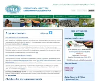 Iseepi.org(International Society for Environmental Epidemiology) Screenshot