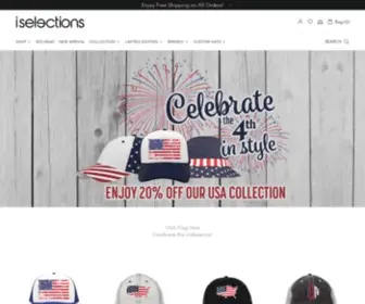 Iselections.net(Headware and Accessories) Screenshot