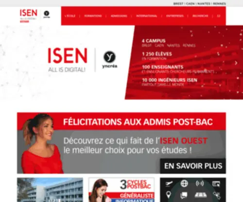 Isen-Nantes.fr(Isen Nantes) Screenshot
