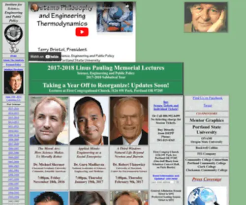 Isepp.org(The Linus Pauling Memorial Lectures) Screenshot