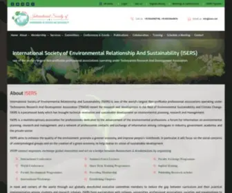 Isers.net(International Society of Environmental Relationship And Sustainability) Screenshot