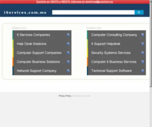 Iservices.com.mx(IServices de México) Screenshot