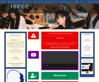 Isfce.org(Institut Supérieur de Formation Continue d'Etterbeek) Screenshot