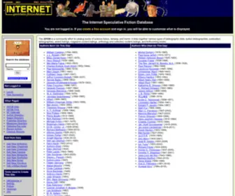 ISFDB.org(The Internet Speculative Fiction Database) Screenshot