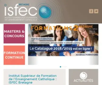 Isfec-Bretagne.org(Formation professeur des écoles collèges & lycées Enseignement Catholique) Screenshot