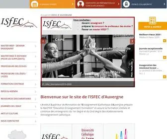 Isfecauvergne.org(ISFEC Auvergne) Screenshot