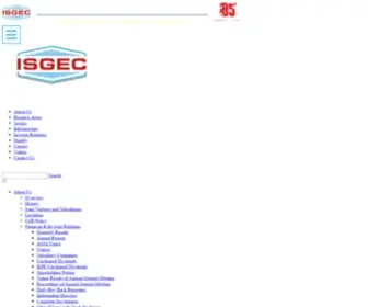 Isgec.com(Heavy Engineering) Screenshot