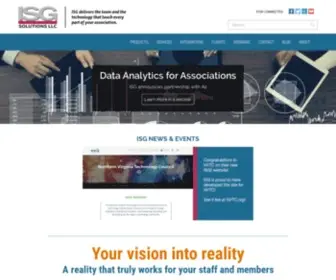 Isgsolutions.com(IMIS, RiSE and Web Design for Associations) Screenshot