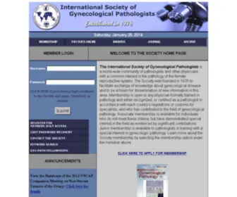 Isgyp.com(International Society of Gynecological Pathologists) Screenshot