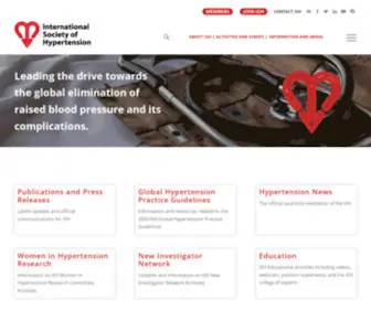 ISH-World.com(The International Society of Hypertension (ISH)) Screenshot