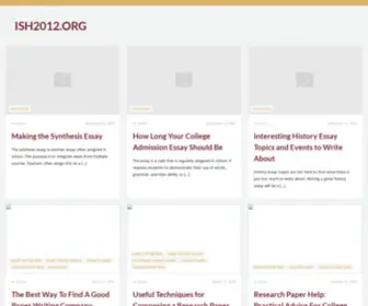 ISH2012.org(Simple Ideas For Making A Top Notch Essay) Screenshot