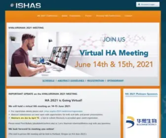 Ishas.org(International Society for Hyaluronan Sciences) Screenshot
