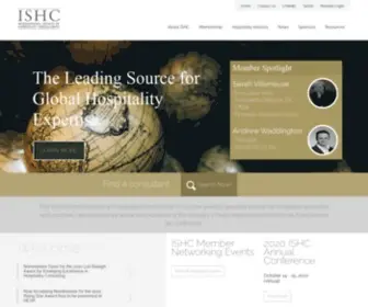 ISHC.com(The International Society of Hospitality Consultants) Screenshot