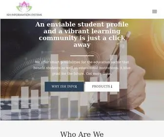 Ishinfo.com(Ish Info offers smart possibilities for the education sector) Screenshot