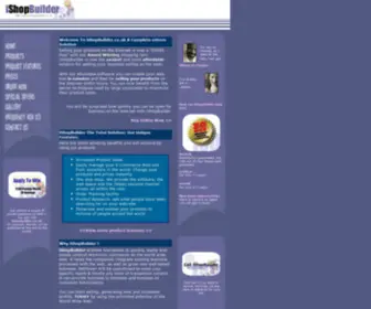 Ishopbuilder.co.uk(Shopping Cart UK) Screenshot