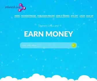 Ishortlink.com(Earn money) Screenshot