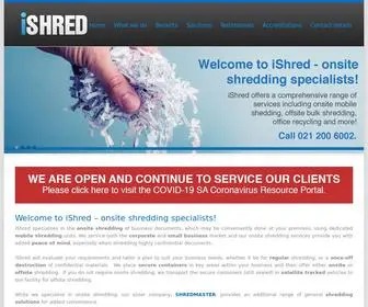 Ishred.co.za(Onsite Shredding Service) Screenshot