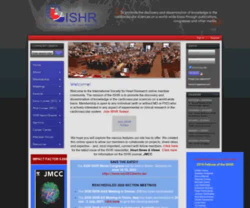 IshrWorld.org(International Society for Heart Research) Screenshot