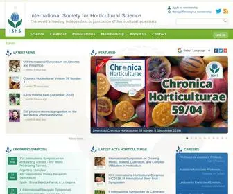 ISHS.org(International Society for Horticultural Science) Screenshot