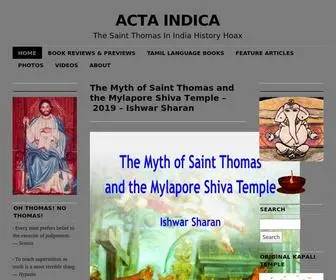 Ishwarsharan.com(The Fourth Revised Edition of The Myth of Saint Thomas and the Mylapore Shiva Temple) Screenshot