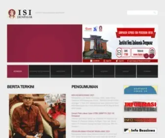 Isi-DPS.ac.id(ISI Denpasar) Screenshot