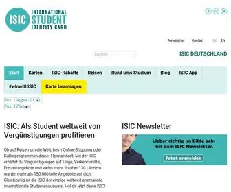 Isic.de(Studentenausweis) Screenshot