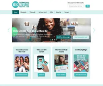 Isic.org(International Student Identity Card) Screenshot