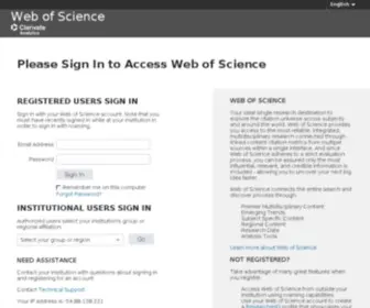 Isiknowledge.com(Web of Science) Screenshot