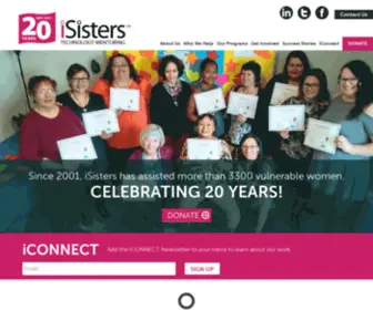 Isisters.org(Free Programs for Disadvantaged Women) Screenshot