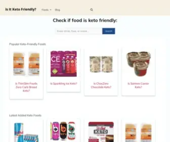 Isitketofriendly.org(The best products for your keto diet) Screenshot