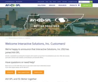 Isitn.com(AVI-SPL Welcomes Interactive Solutions, Inc) Screenshot