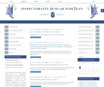 ISJBN.ro(Pagina oficiala a Inspectoratului Scolar Judetean Bistrita) Screenshot