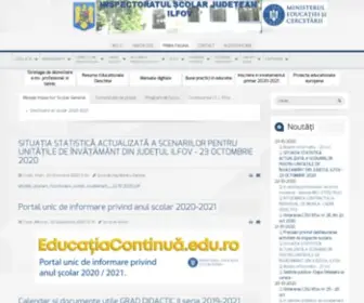Isjilfov.ro(Inspectoratul Scolar Judetean Ilfov) Screenshot