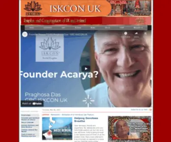 Iskcon.org.uk(International Society for Krishna Consciousness ) Screenshot