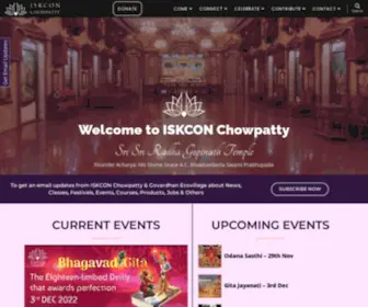 Iskconchowpatty.com(ISKCON Chowpatty) Screenshot