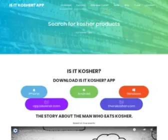 Iskosher.com(Search for kosher products) Screenshot