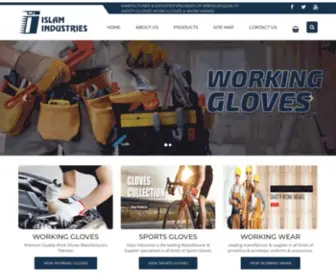 Islam-IND.com(Working Gloves Safety Gloves Manufacturer in Sialkot Pakistan) Screenshot