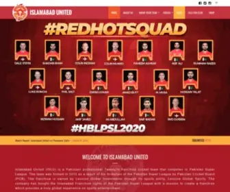 Islamabadunited.com(Islamabad United) Screenshot