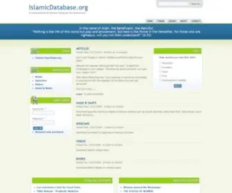 IslamiCDatabase.org(A comprehensive Islamic Database for everyone) Screenshot