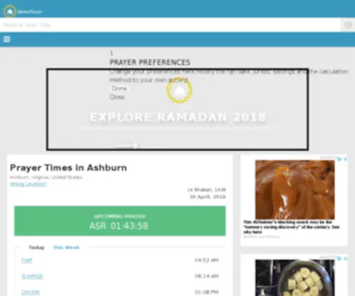 IslamicFinder.net(Accurate Prayer Times) Screenshot