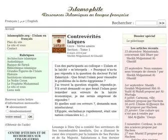 Islamophile.org(Ressources Islamiques en langue française) Screenshot