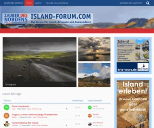 Island-Forum.com(Das Forum für deutschsprachige Island) Screenshot