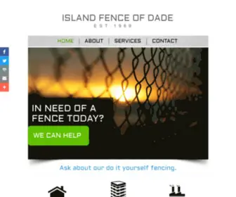 Islandfence.com(Island Fence of Dade) Screenshot